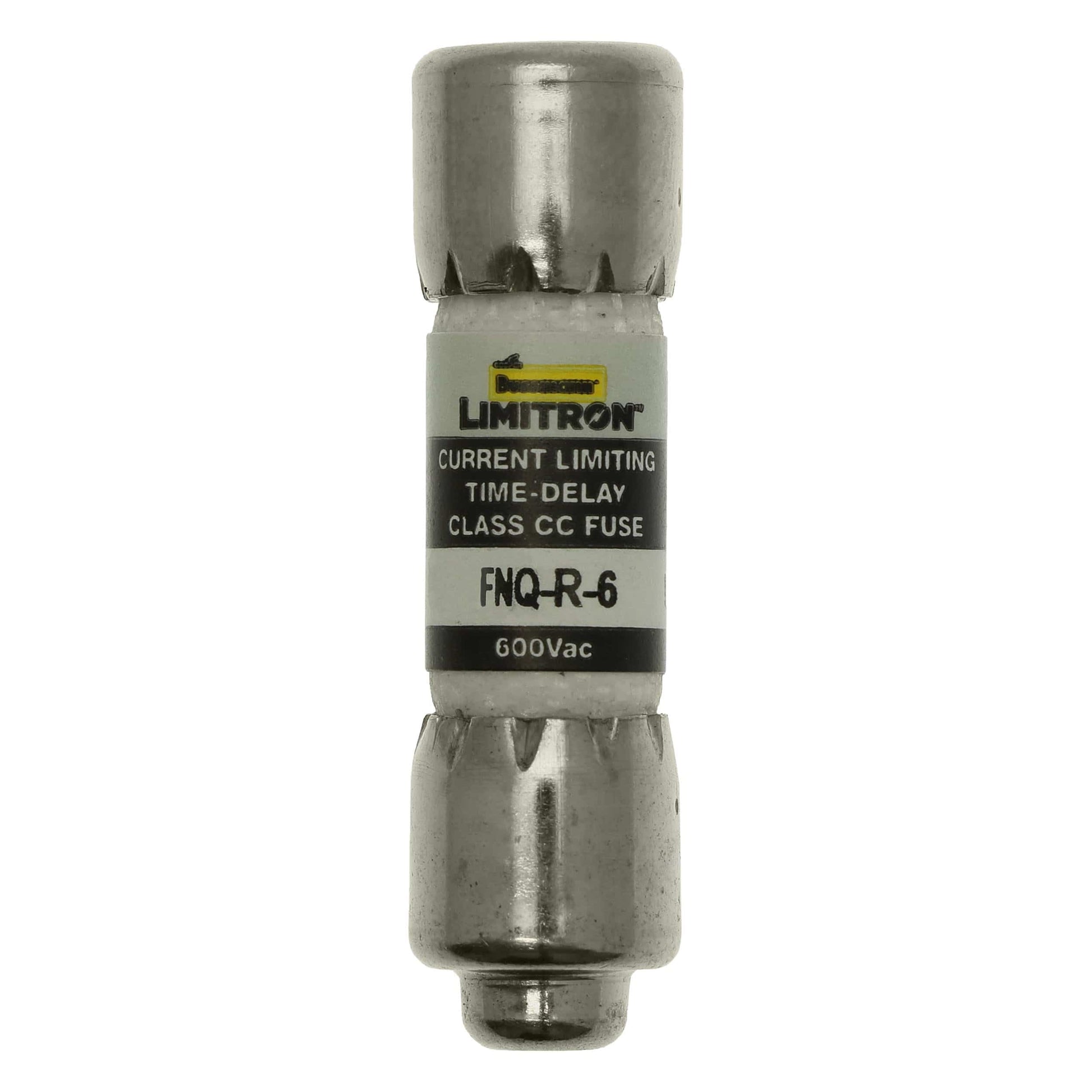 Bussmann Eaton Bussmann FNQ-R-6 Class CC Time-Delay Dual-Element Fuse, 6 A 600 VAC 200 kA Interrupting Rating – Pack of 10