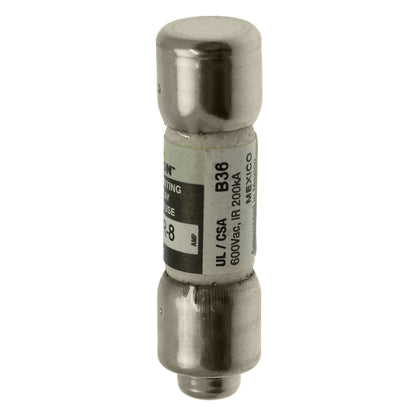 Bussmann Eaton Bussmann FNQ-R-8 Class CC Time-Delay Dual-Element Fuse, 8 A, 600 VAC, 200 kA Interrupting Rating – Pack of 10