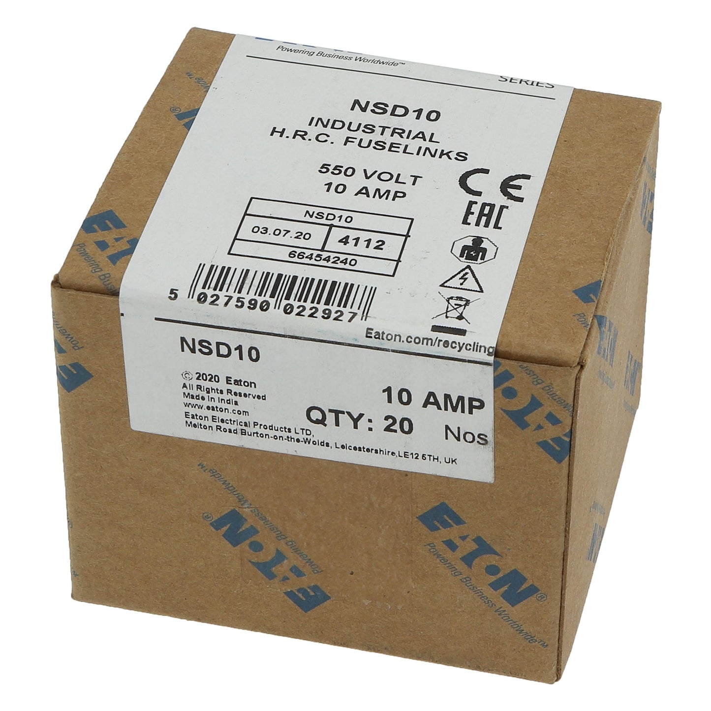 Bussmann NSD12 10pcs Bussmann NSD12 12A 550V gG BS88 Fuses