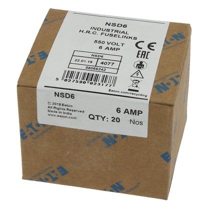 Bussmann NSD6 10pcs Bussmann NSD6 6A 550V gG BS88 Fuses