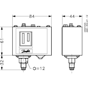 DANFOSS DANFOSS 060-110166 Pressure switch, KP1