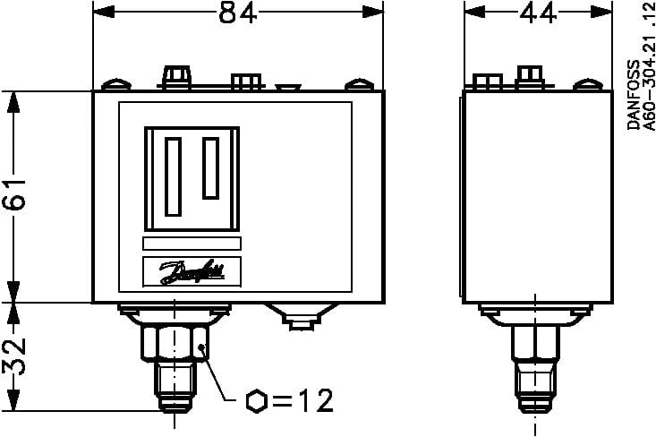DANFOSS DANFOSS 060-112066 Pressure switch, KP2