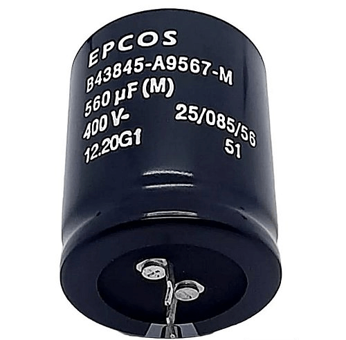 EPCOS B43504A9567M007 B43504 Series Snap-in Capacitor, 560µF, 400VDC