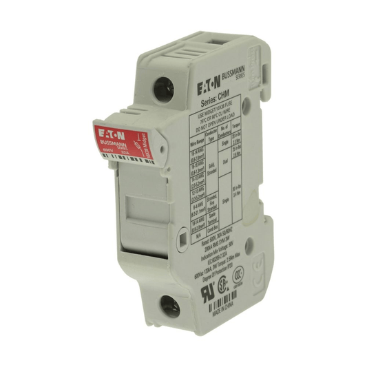 EATON Eaton Bussmann CHM1DU Modular Fuse Holder, 1-Pole, 30A, 690V, for 10x38mm Fuses - Pack of 10