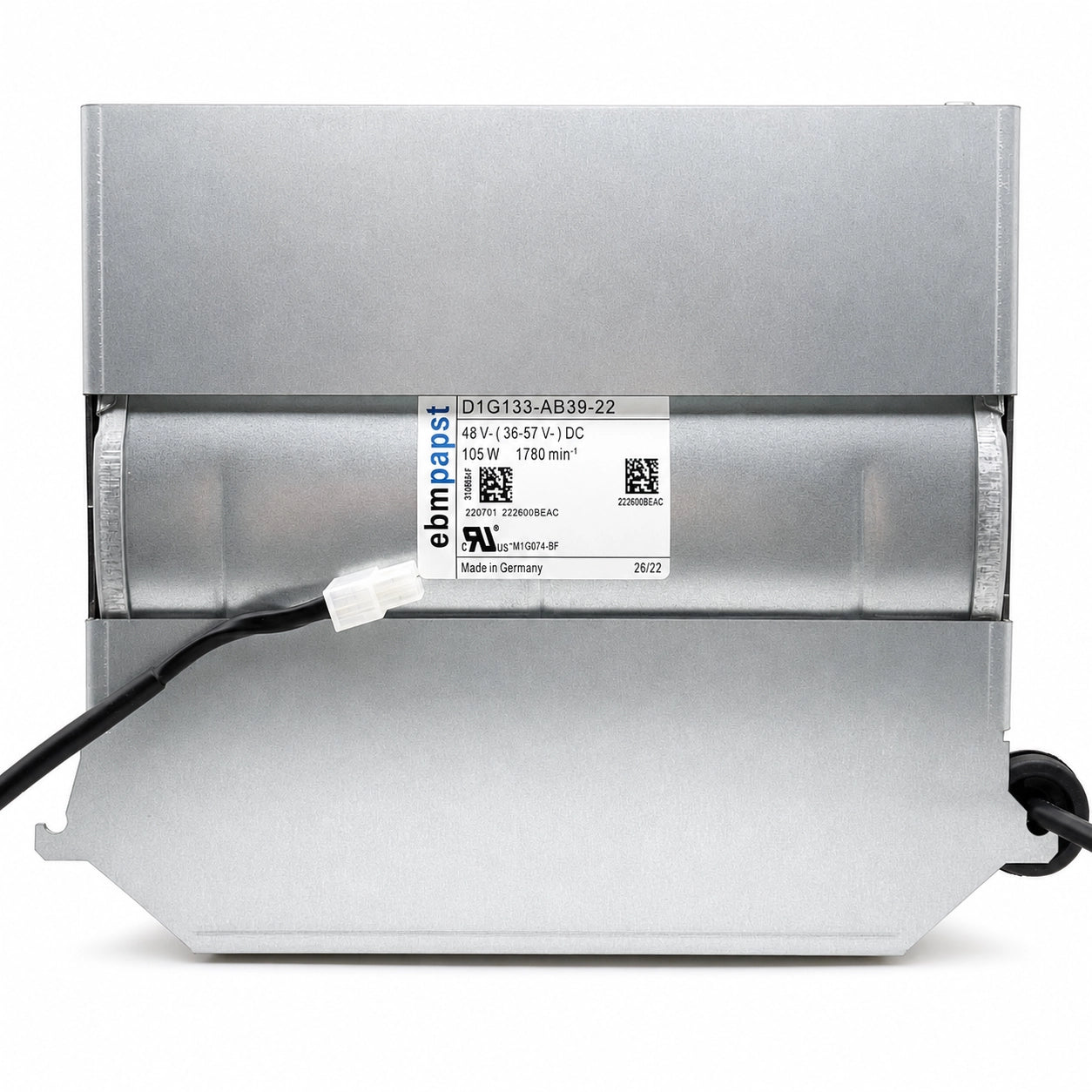 ebm-papst D1G133-AB39-22 DC Centrifugal Blower, 48 VDC, 105 W