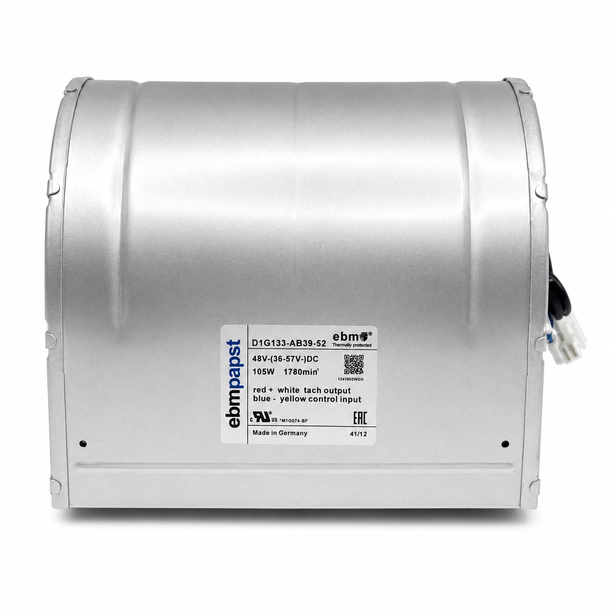 ebm-papst D1G133-AB39-52 DC Centrifugal Blower, 48 VDC, 105 W