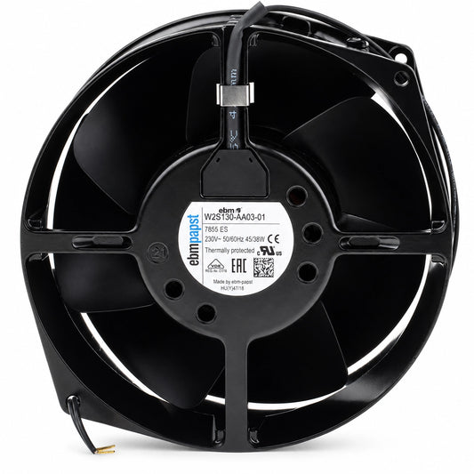 ebm-papst W2S130-AA03-01 AC Axial Fan, 230 V AC, 45/38 W