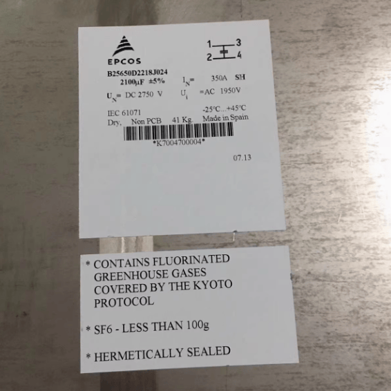 EPCOS EPCOS B25650D2218J024 100UF 2750V Capacitor