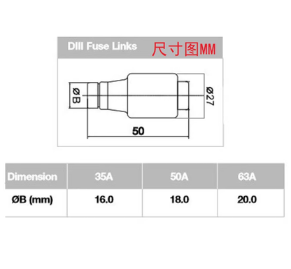 ETI 2313401 10pcs ETI DIII 35A 500V 2313401 Fuses