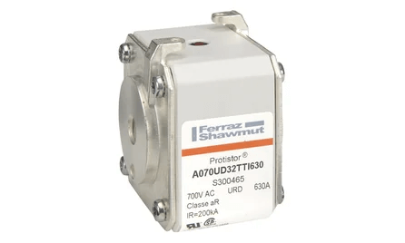 Ferraz Shawmut General Industrial Fuses Mersen A070UD32TTI630 Protistor Fuse, 630A 700V AC, Size 32 aR, High-Speed Square Body with Striker - Pack of 3
