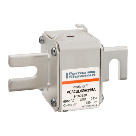 Mersen PC32UD69V315A High-Speed Fuse - 315A 690V - Front View