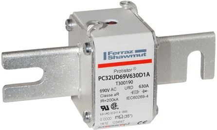 Mersen PC32UD69V630D1A High-Speed Fuse - 630A 690V - Front View