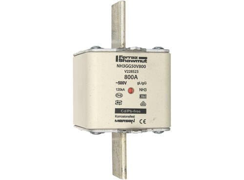 Ferraz Shawmut NH3GG50V500 3pcs Ferraz Shawmut NH3GG50V500 V228523 Fuses