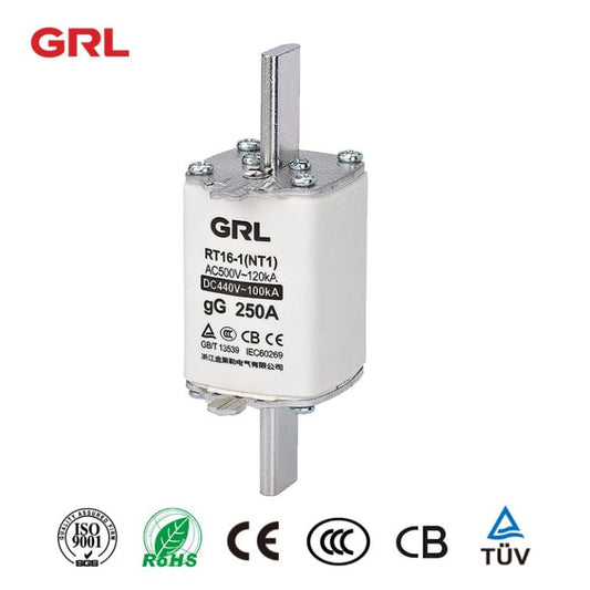 GRL General Industrial Fuses GRL Nh1 RT16-1 Hrc Ceramic Knife Blade Fuse Links 60pcs