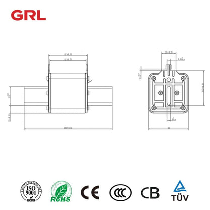 GRL General Industrial Fuses GRL Nh3 RT16-3 Hrc Ceramic Knife Blade Fuse Links 60pcs