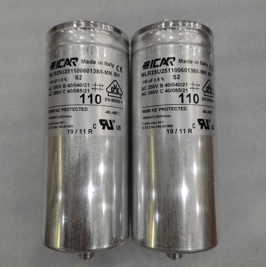 ICAR MLR25U25110060138/I-MK Motor Run Capacitor - 110µF 280VAC - Product Image