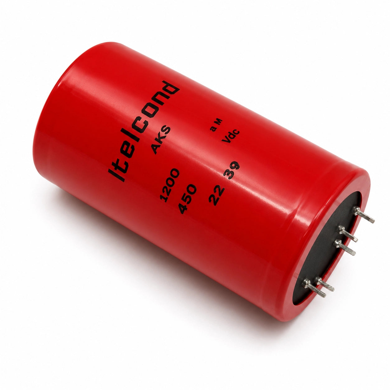 ITELCOND AKS 1200uF 450VDC Aluminium Electrolytic Capacitor - DIN Solder Pins - Product Image