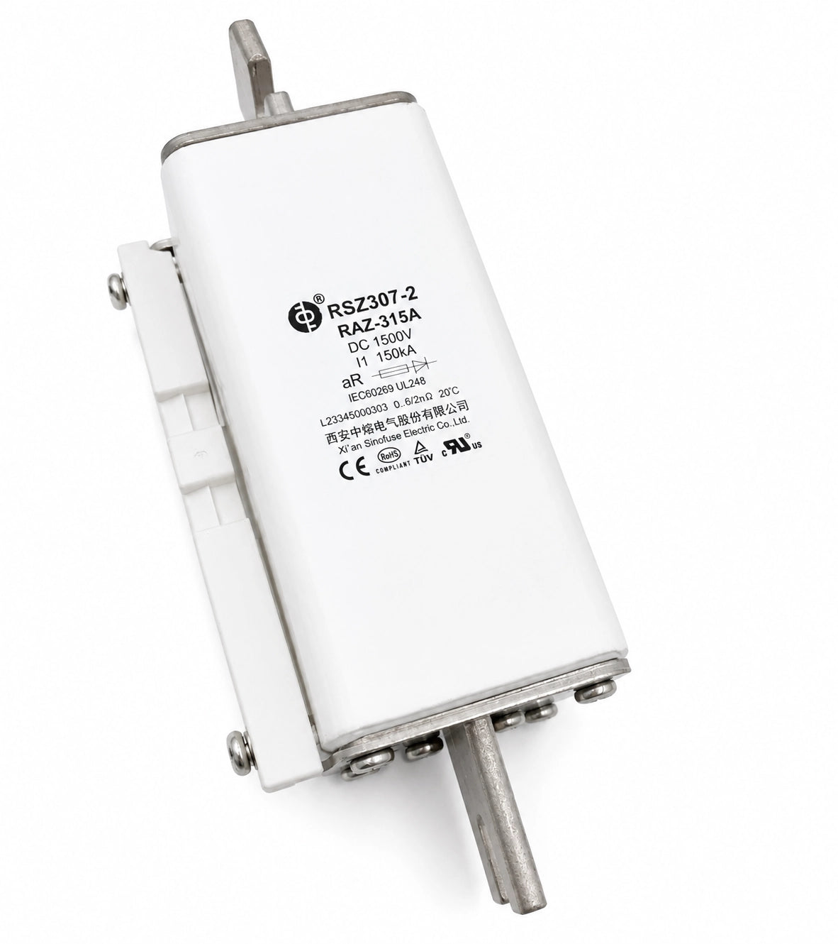 SINOFUSE RSZ307-2-RAZ-160A1500V High-Speed DC Fuse - 1500 VDC 160 A - Product Image