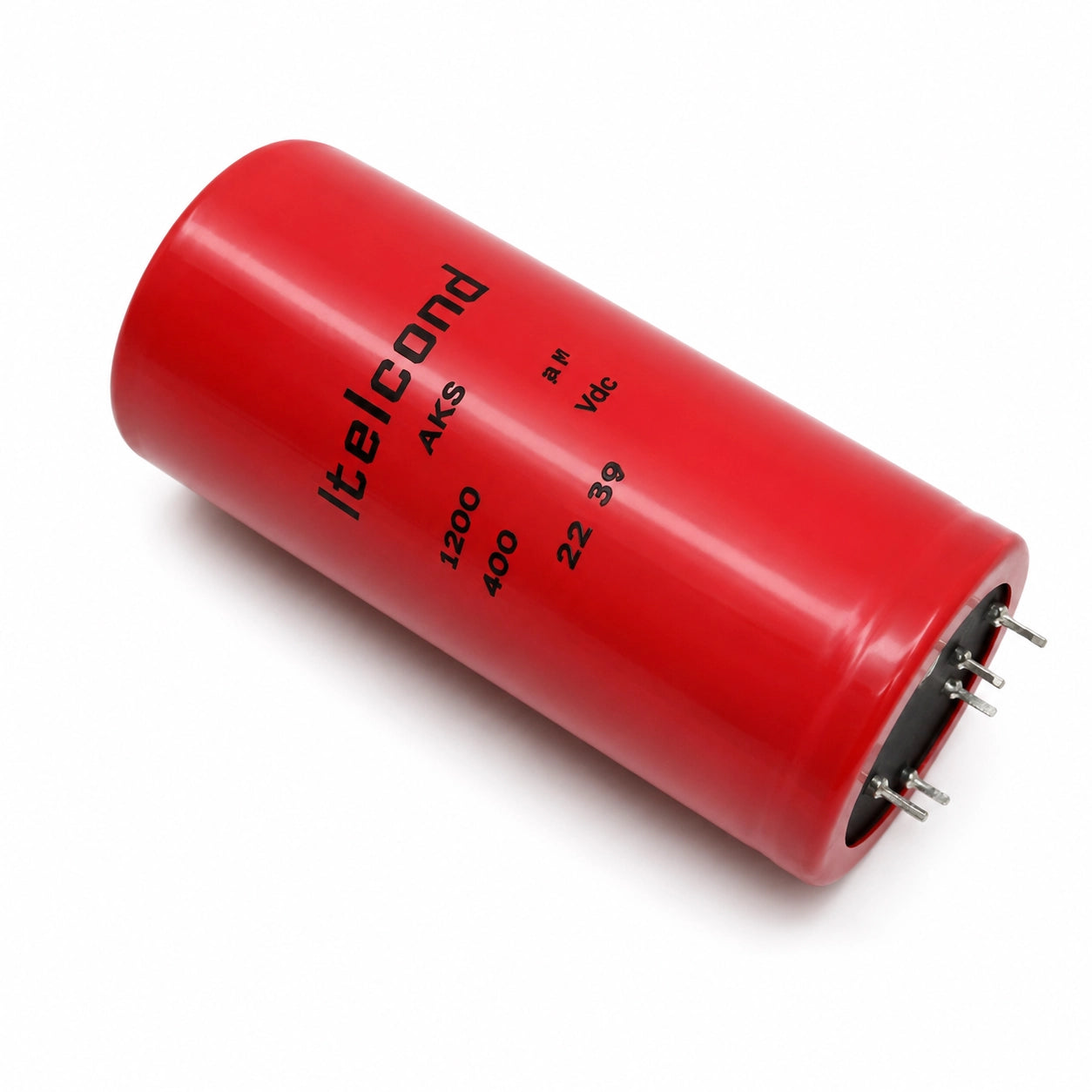 ITELCOND AKS 1200uF 400VDC Aluminium Electrolytic Capacitor - DIN Solder Pins - Product Image