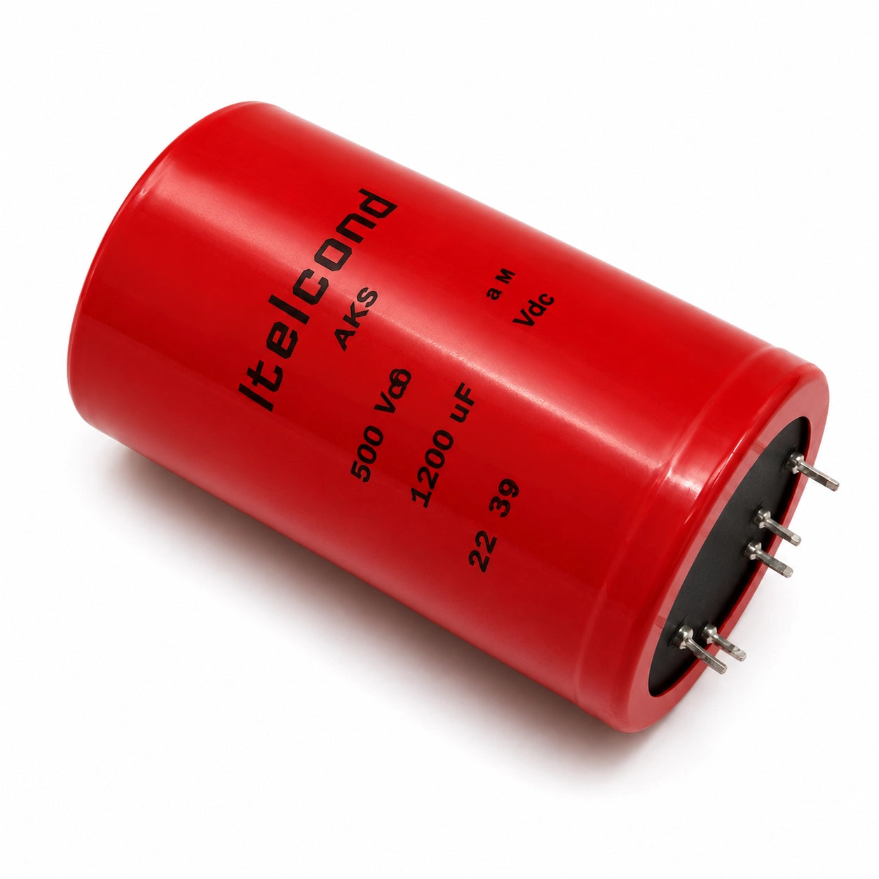 ITELCOND AKS 1200uF 500VDC Aluminium Electrolytic Capacitor - DIN Solder Pins - Product Image
