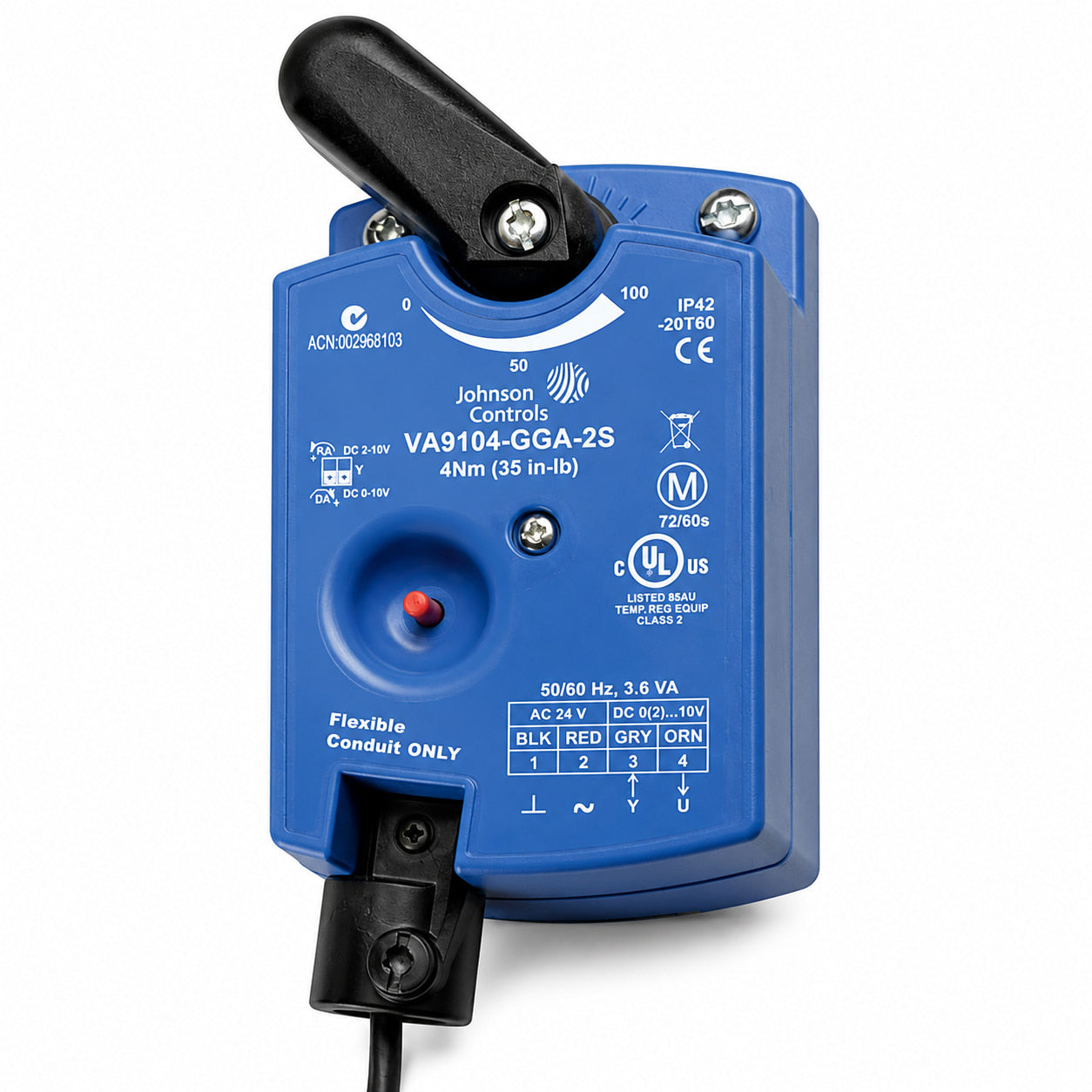 Johnson Controls VA9104-GGA-1S Valve Actuator - AC 24 V 4 N·m - Product View