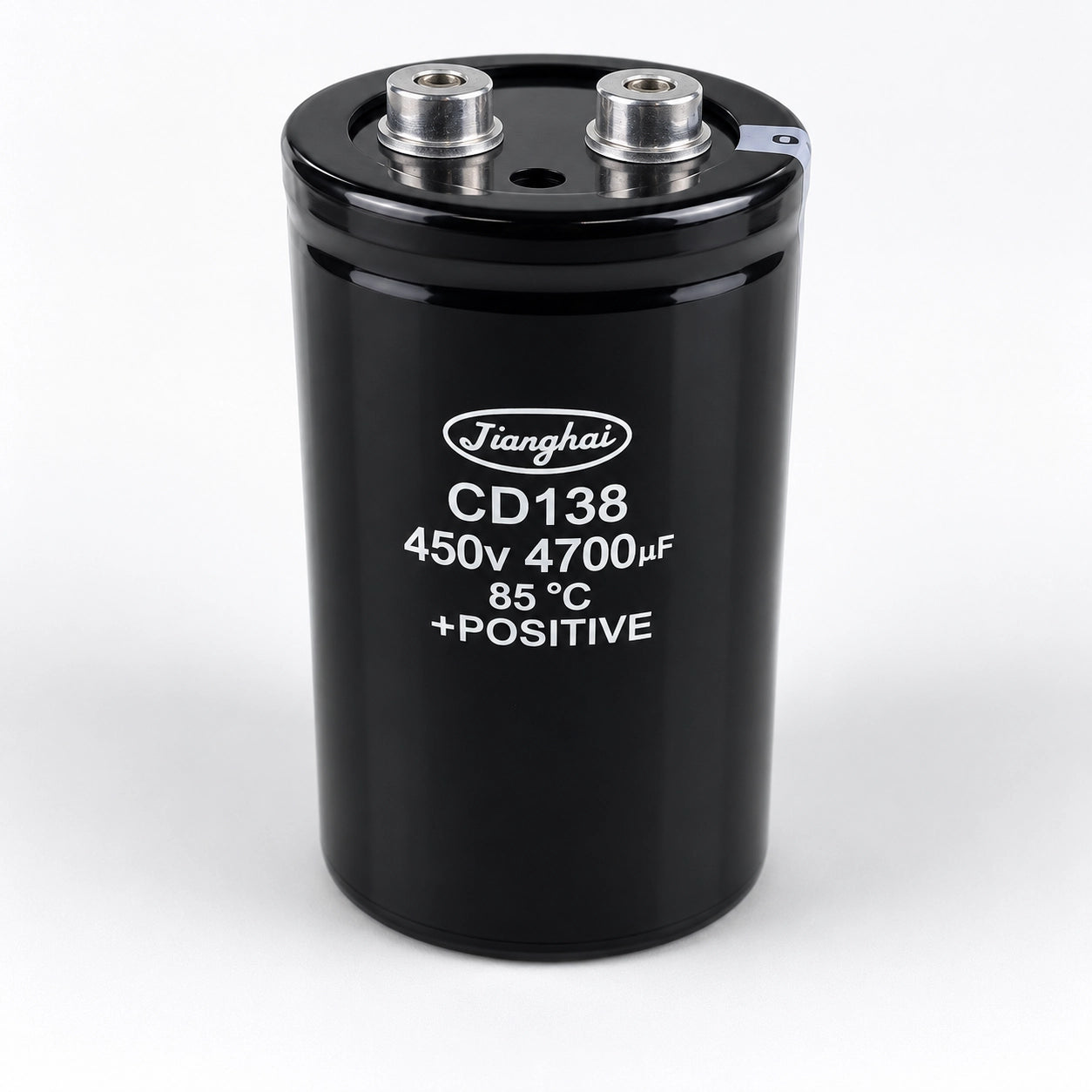 JiangHai ECG2WPC472ME130 Aluminum Electrolytic Capacitor - 450 VDC 4700 uF - Front View