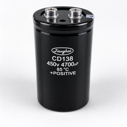 JiangHai ECG2WPC472ME130 Aluminum Electrolytic Capacitor - 450 VDC 4700 uF - Front View