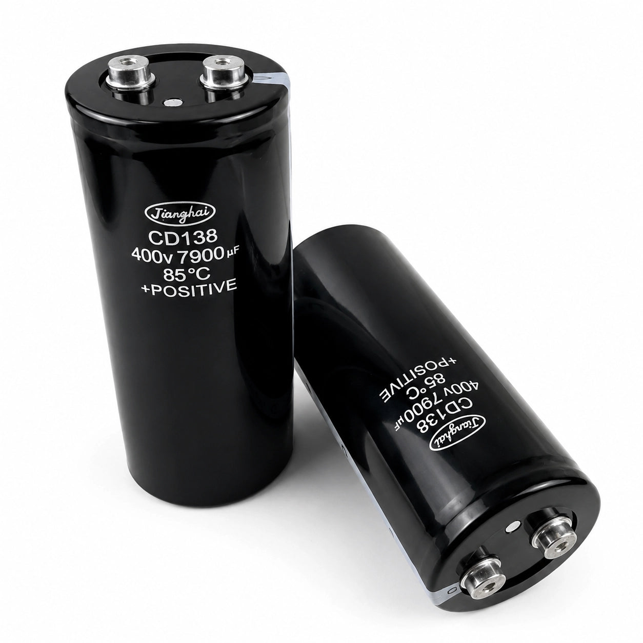 JiangHai CD138 Aluminum Electrolytic Capacitor - 400 VDC 7900 uF - Front View