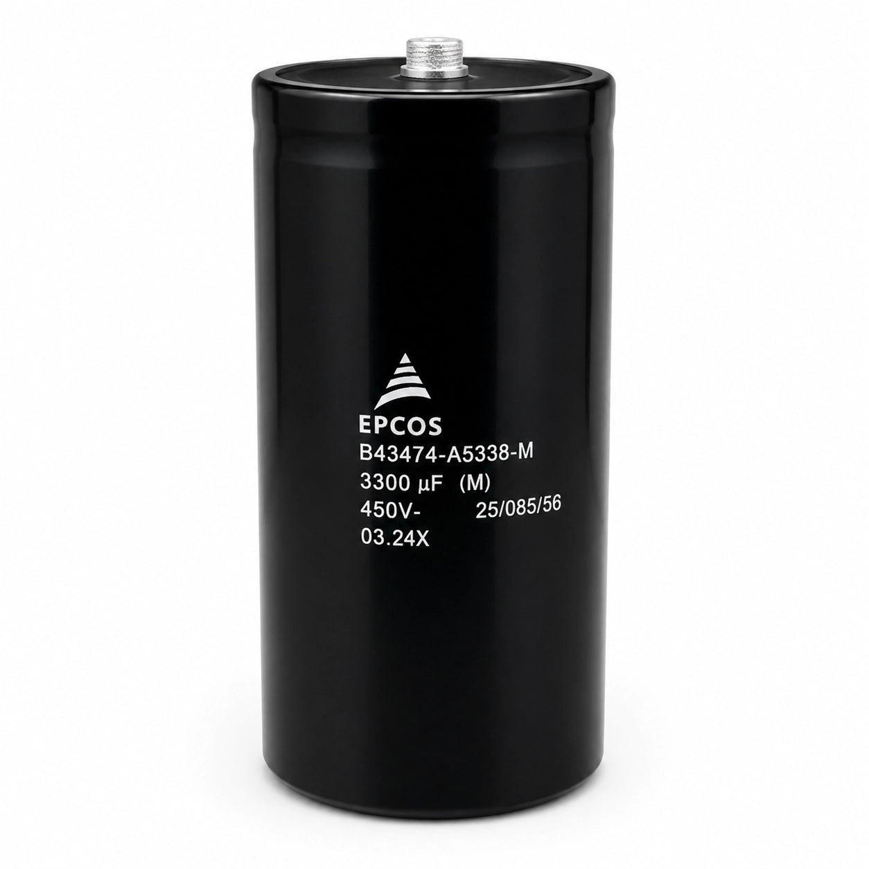 EPCOS B43474-A5338-M Aluminum Electrolytic Capacitor - 3300 µF 450 VDC - Front View
