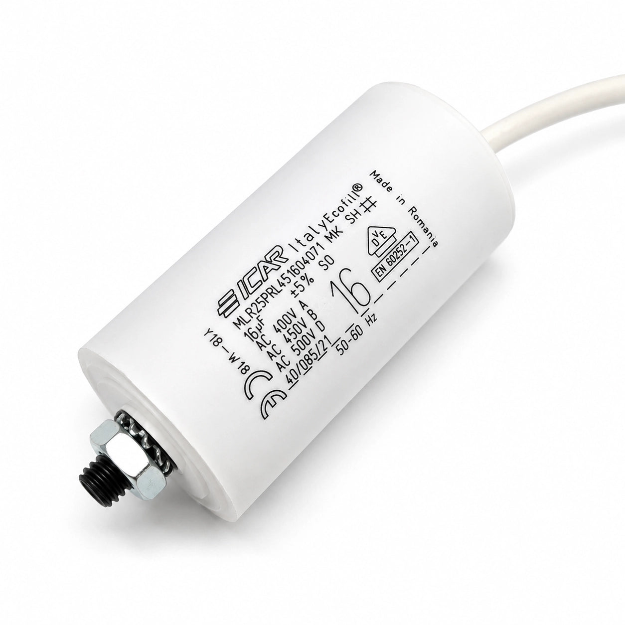 ICAR MLR25PRL451404071 Motor Run Capacitor - 14µF 450V AC - Product Image
