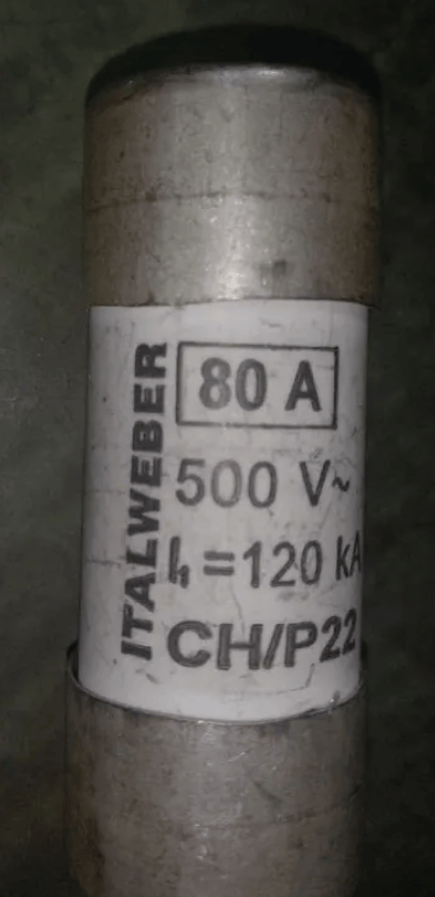 ITALWEBER ITALWEBER CH22, CH/P22 (22x58) 20A 25A 32A 40A 50A 63A 80A 100A / 1472020 1472025 1472032 1472040 1472050 1472063 1472080 1472100 Fuses