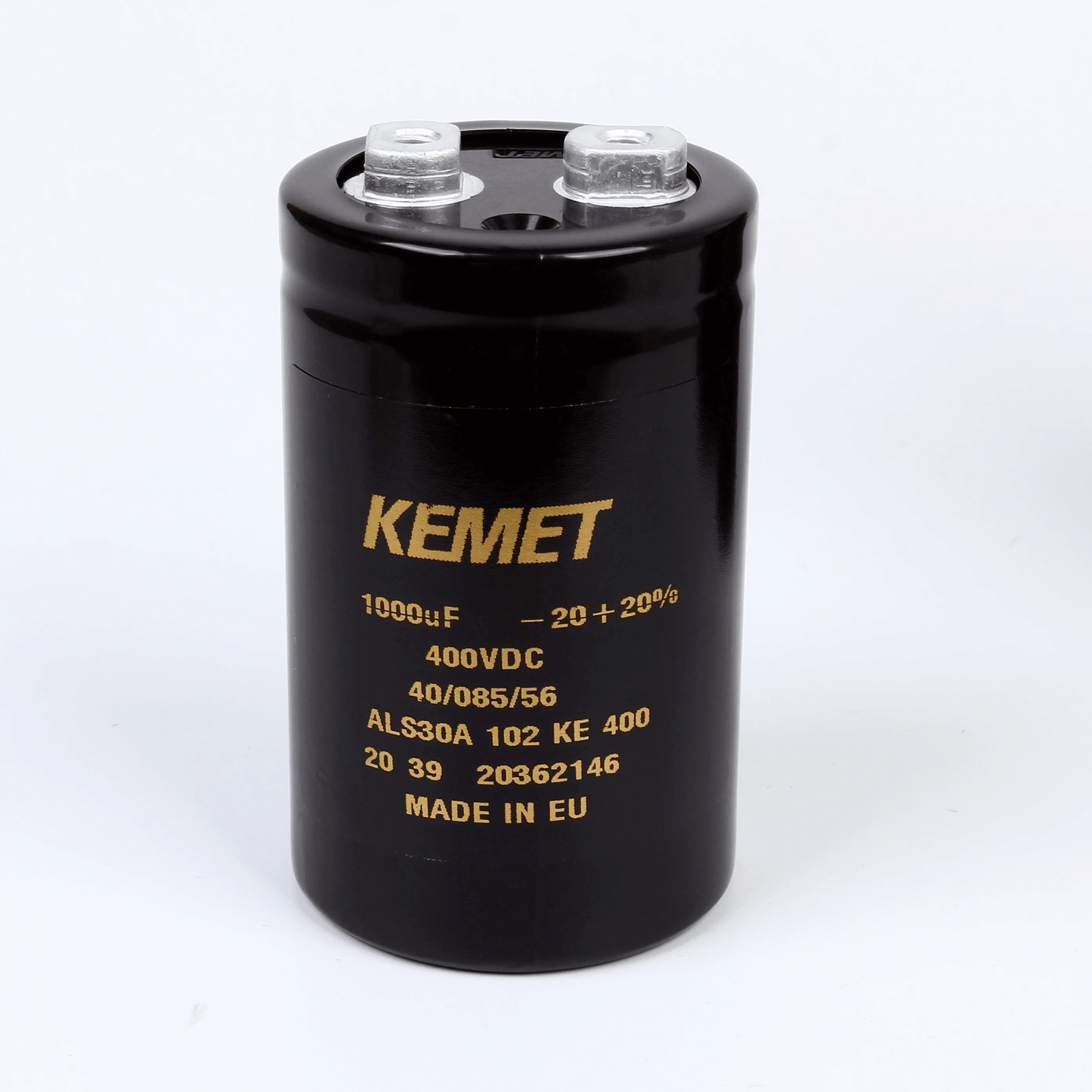 KEMET ALS30A102KE400 Aluminum Electrolytic Capacitor - 1000uF 400V - Front View