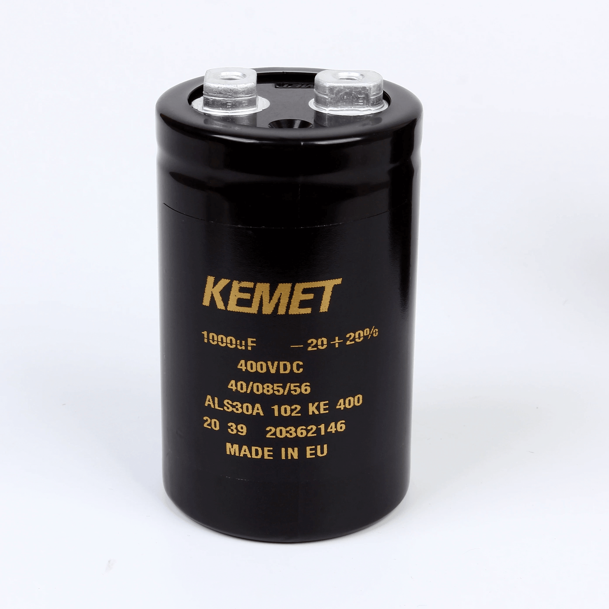 KEMET ALS30A102KE400 Aluminum Electrolytic Capacitor - 1000uF 400V - Front View