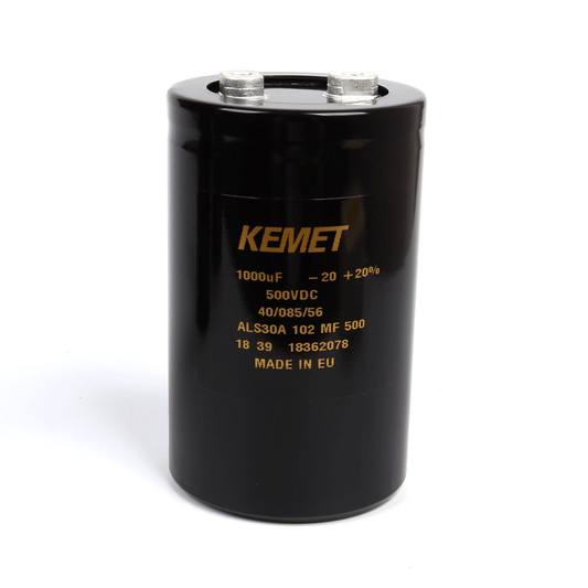 KEMET ALS30A102KF500 Aluminum Electrolytic Capacitor - 1000 µF 500V - Front View