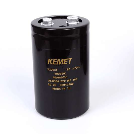 KEMET ALS30A222MF400 Aluminum Electrolytic Capacitor - 2200µF 400V - Front View