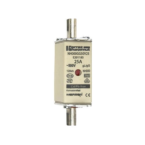 Mersen E201185 5pcs Mersen E201185 - NH000GG50V25 Fuses