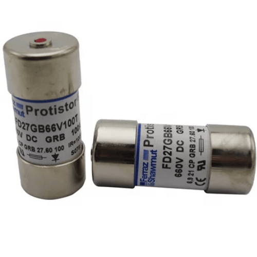 Mersen FD27GRB66V4T DC Ferrule Fuse - 4A 660V DC - Front View