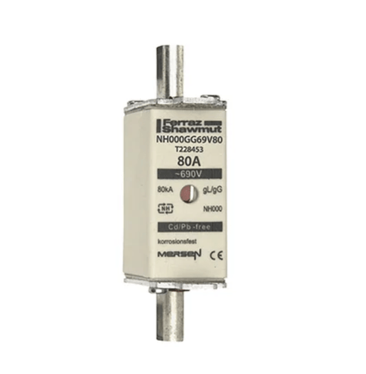 Mersen Fuses Ferraz Shawmut NH000GG69V80 T228453 Fuses (5 Pieces)