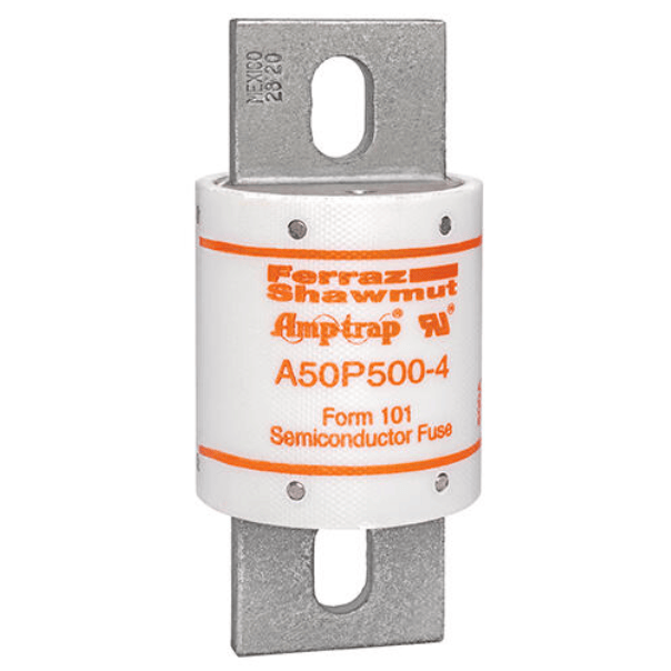 Mersen Industrial Fuses Mersen Amp‑Trap® A50P A50P500-4 High‑Speed Blade Fuse, 500A 500VAC / 450VDC — Pack of 5