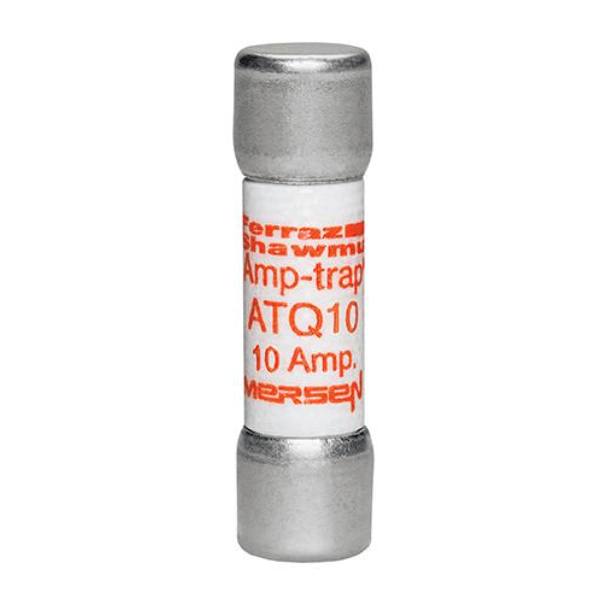 Mersen Industrial Fuses Mersen ATQ10 Midget Time-Delay Fuse, 10A 500V AC / 300V DC, 10x38mm, Ferrule - Pack of 10