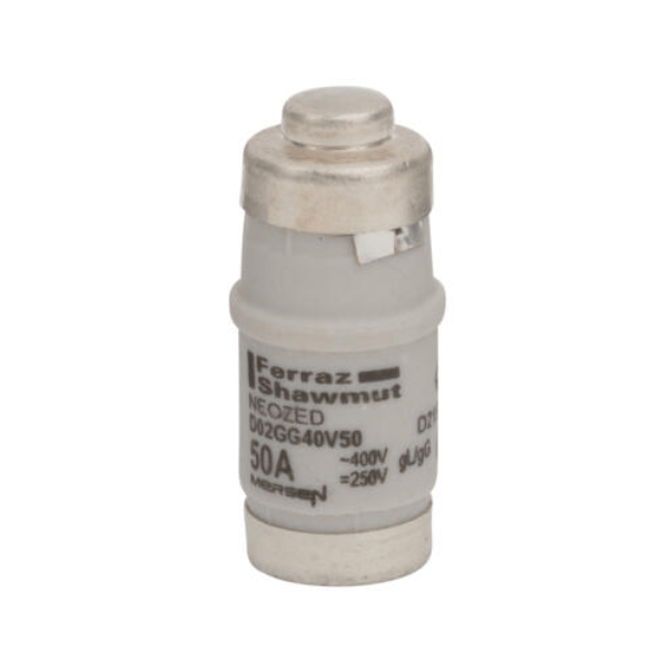 Mersen Industrial Fuses Mersen NEOZED D02GG40V50 gG Fuse-link, 50A 400VAC 250VDC, D02 Size, White - Pack of 10