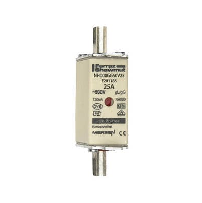 Mersen Mersen E201185 - NH000GG50V25 Fuses (3Pieces)