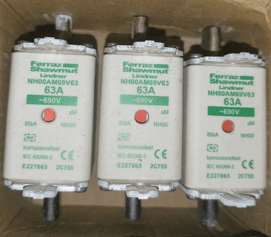 Mersen Mersen E227865 - NH00AM69V63 63A 690VAC Fuses (10 Pieces)