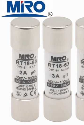 MRO MRO R016 RT18-63 500V/690V 1A-63A 14*51 gG Fuses (10 Pieces)
