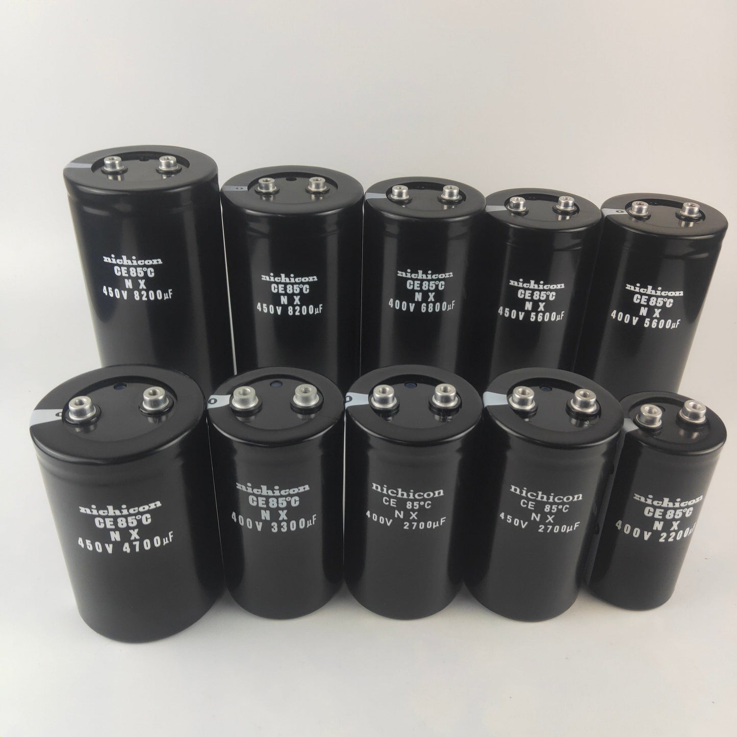 Nichicon Nichicon CE Series Aluminum Electrolytic Capacitor, 1000uF 400V, 85°C, Snap-in Terminal - Pack of 9