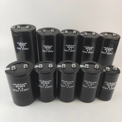 Nichicon Nichicon CE Series Aluminum Electrolytic Capacitor, 1000uF 400V, 85°C, Snap-in Terminal - Pack of 9