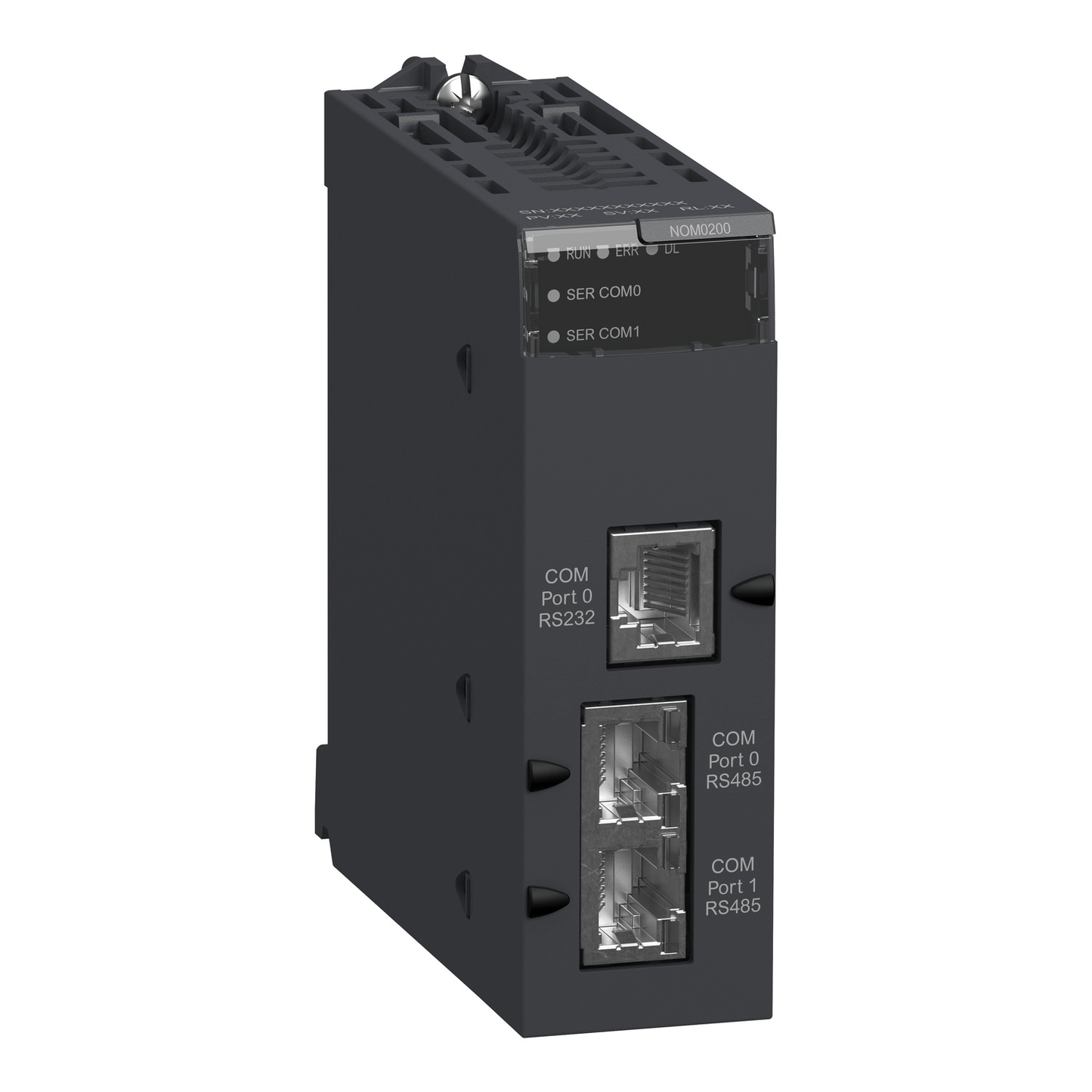 Schneider Digital I/O Modules Schneider Electric BMXNOM0200 Modicon X80 Serial Link Module — 2× RS485/RS232 Ports, Modbus & Character Mode, 115.2/57.6 kbps, 80 mA at 24V DC, IP20
