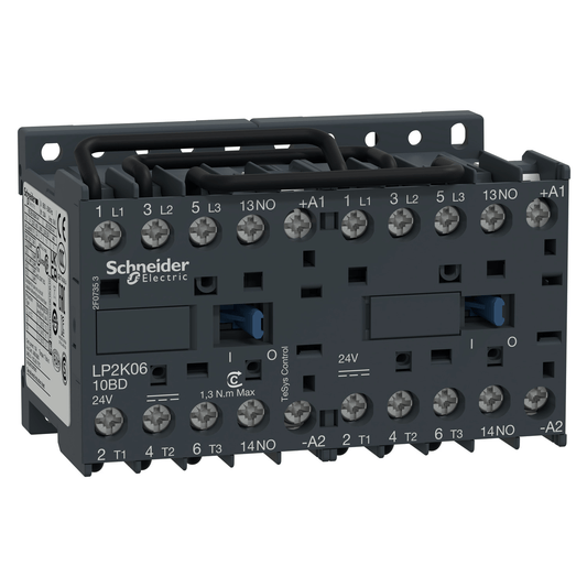 Schneider Relay Schneider Electric LP2K1210BD TeSys K Reversing Contactor, 3P 12 A, 24 V DC Coil