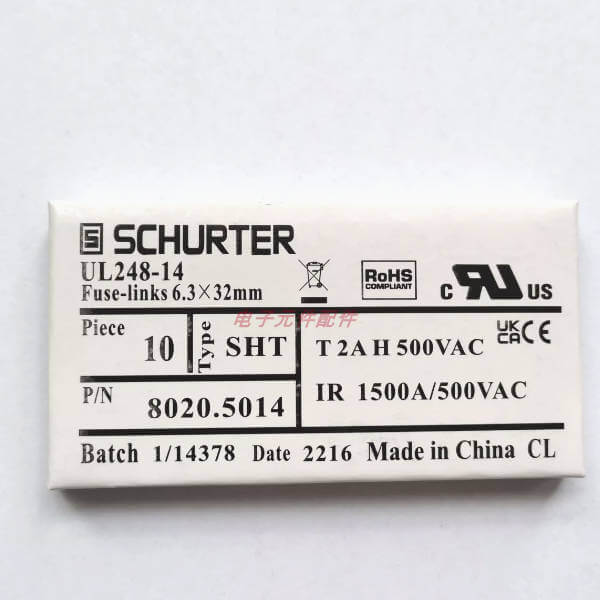 Schurter Schurter SHT 6.3x32 8A, 400-500 VAC, 400 VDC (10 Pieces)