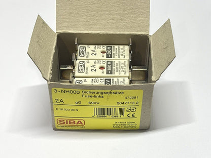 Siba NH000 2A 2047713 aR 6pcs Siba NH000 2A 2047713 aR Fuses